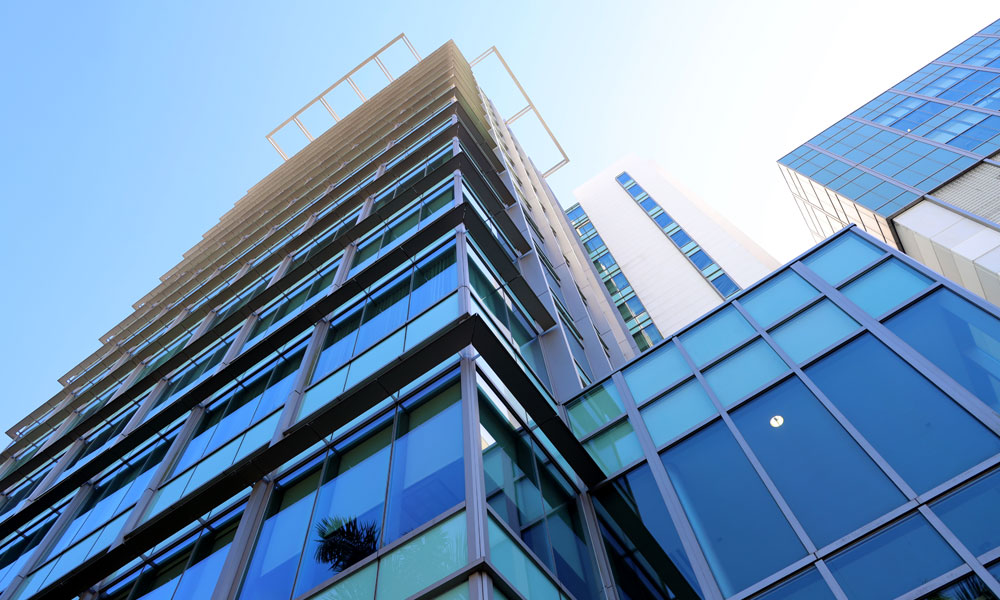 Close-up view of CRC building